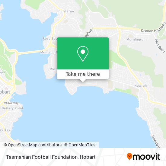 Mapa Tasmanian Football Foundation