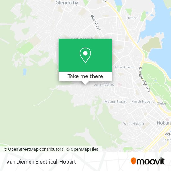 Mapa Van Diemen Electrical
