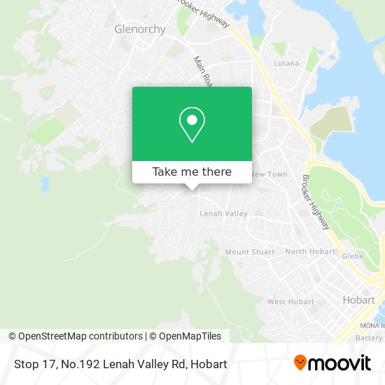 Mapa Stop 17, No.192 Lenah Valley Rd