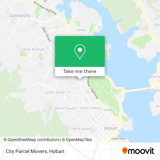 City Parcel Movers map
