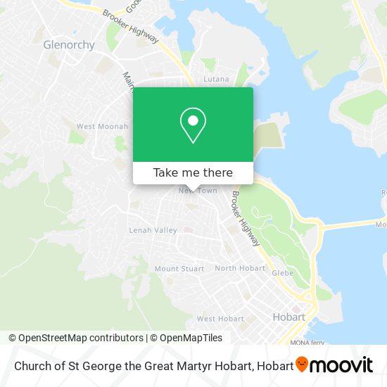 Church of St George the Great Martyr Hobart map