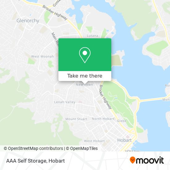 AAA Self Storage map