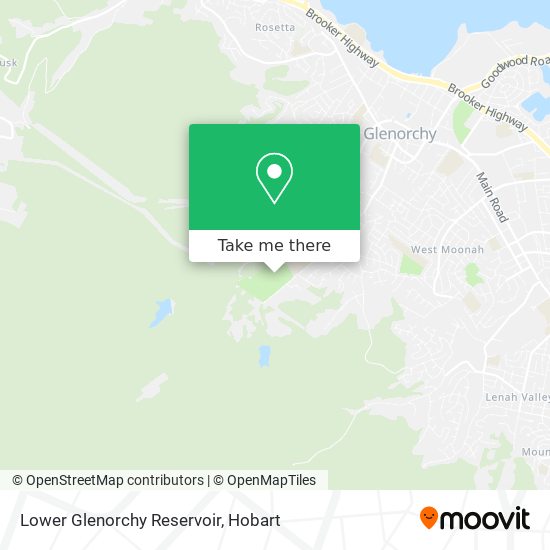 Lower Glenorchy Reservoir map