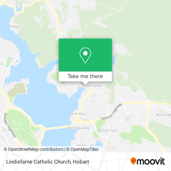 Mapa Lindisfarne Catholic Church