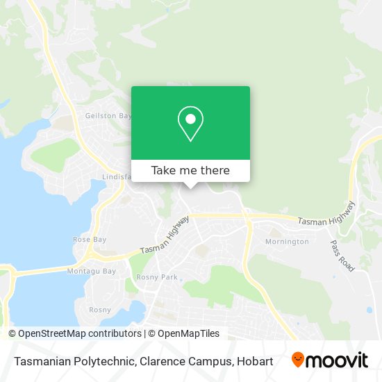 Tasmanian Polytechnic, Clarence Campus map