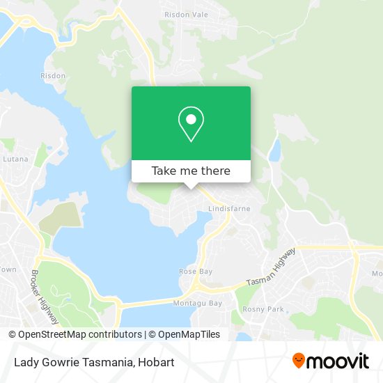 Lady Gowrie Tasmania map