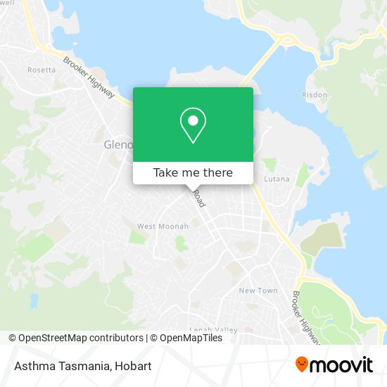 Asthma Tasmania map