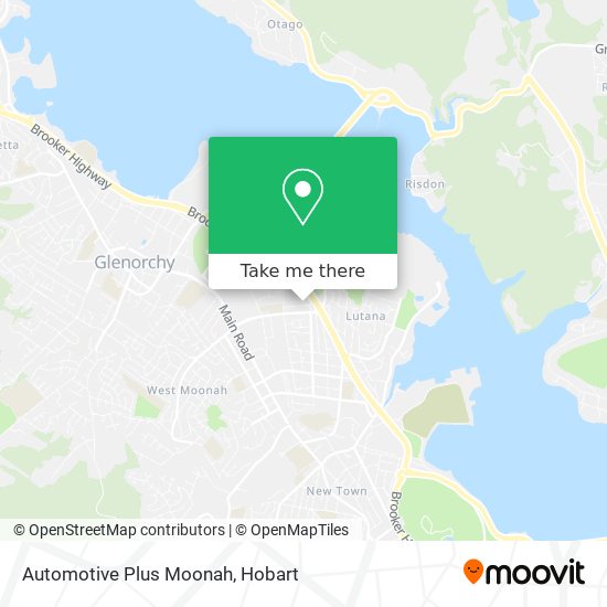 Automotive Plus Moonah map