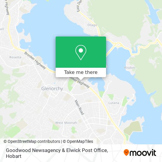 Goodwood Newsagency & Elwick Post Office map