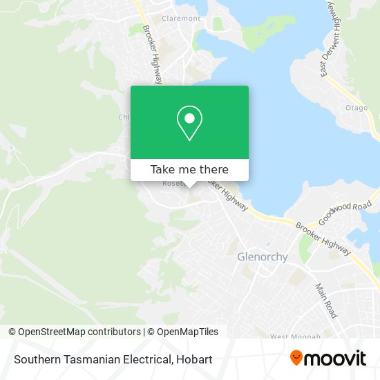 Mapa Southern Tasmanian Electrical