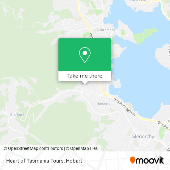 Heart of Tasmania Tours map