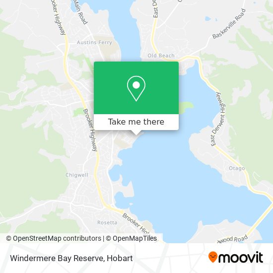 Windermere Bay Reserve map
