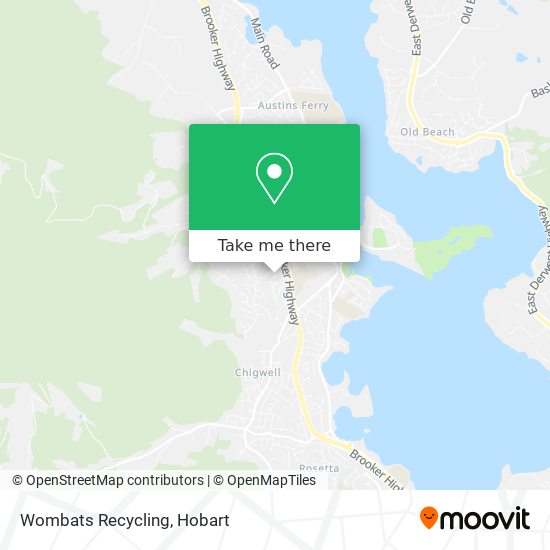 Wombats Recycling map