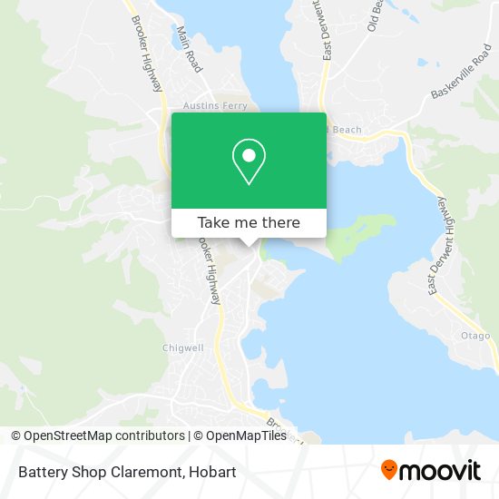 Battery Shop Claremont map