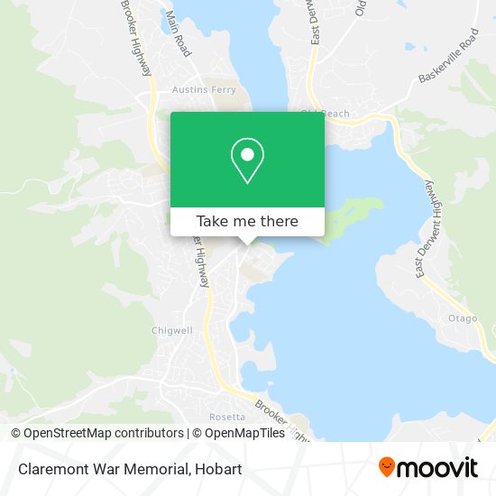 Mapa Claremont War Memorial