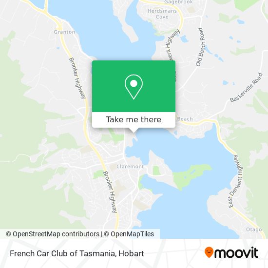 Mapa French Car Club of Tasmania