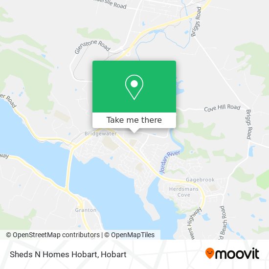 Sheds N Homes Hobart map