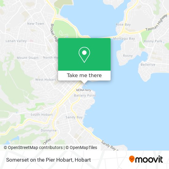 Somerset on the Pier Hobart map