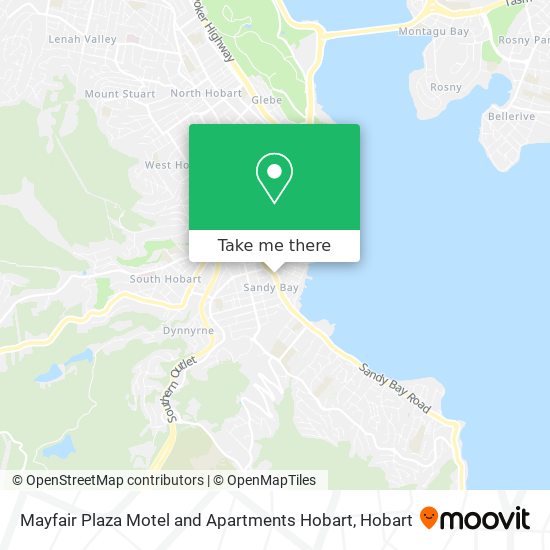 Mayfair Plaza Motel and Apartments Hobart map