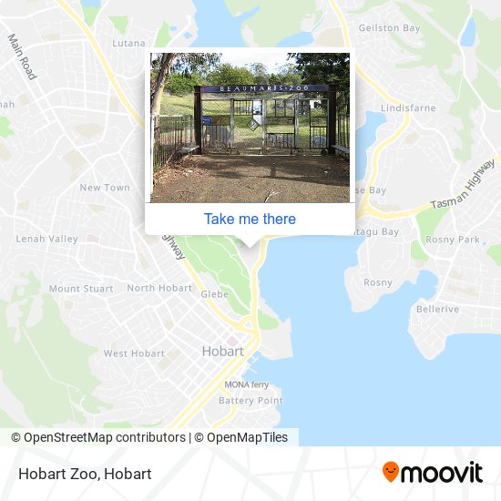 Hobart Zoo map