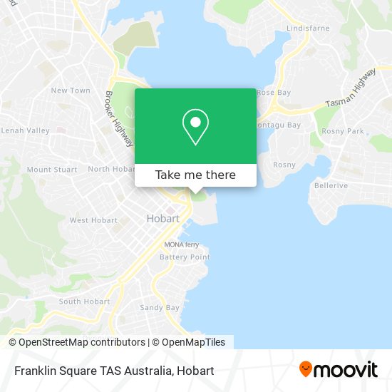 Mapa Franklin Square TAS Australia