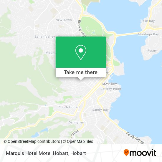 Marquis Hotel Motel Hobart map