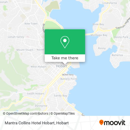 Mapa Mantra Collins Hotel Hobart