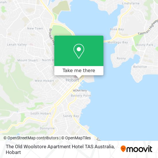 The Old Woolstore Apartment Hotel TAS Australia map