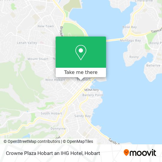 Crowne Plaza Hobart an IHG Hotel map
