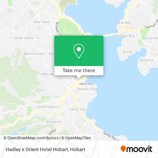 Hadley s Orient Hotel Hobart map