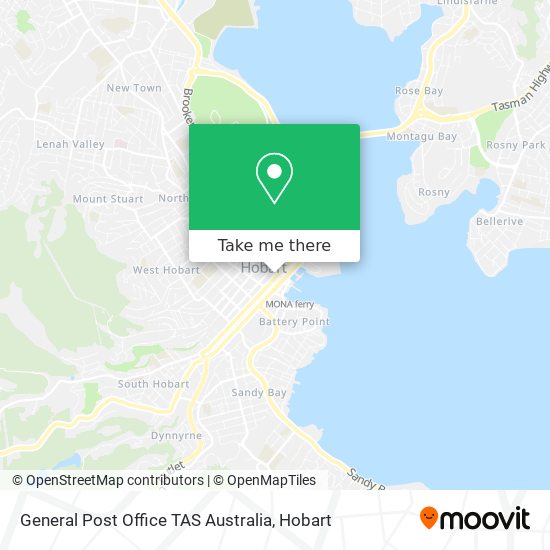 General Post Office TAS Australia map