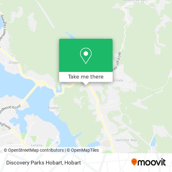 Discovery Parks Hobart map