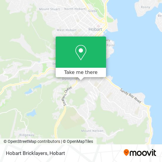 Mapa Hobart Bricklayers