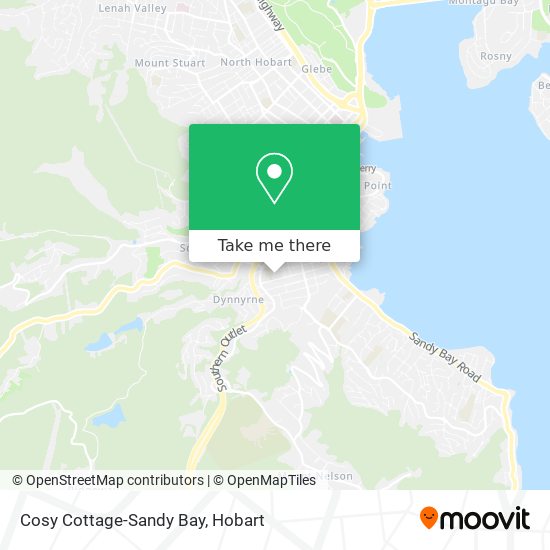 Cosy Cottage-Sandy Bay map