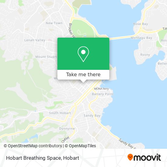 Mapa Hobart Breathing Space