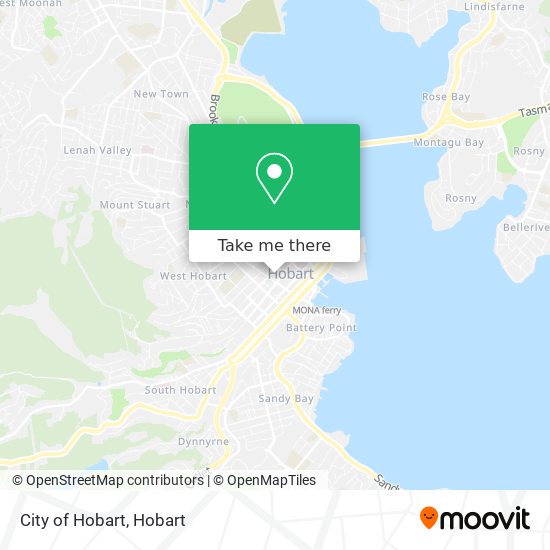 Mapa City of Hobart