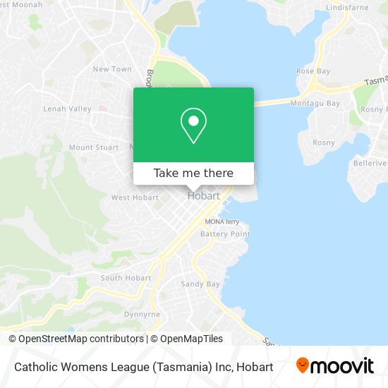 Catholic Womens League (Tasmania) Inc map