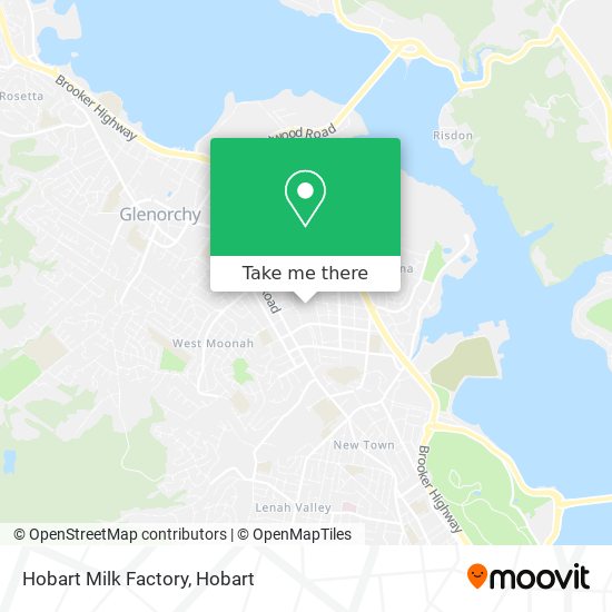 Hobart Milk Factory map