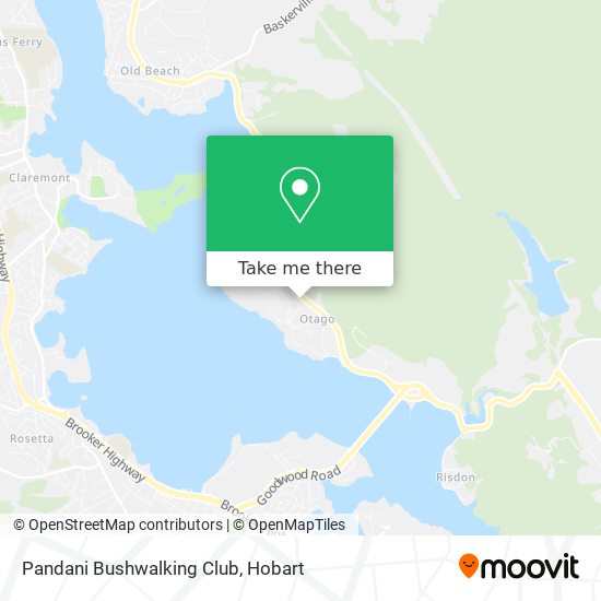 Pandani Bushwalking Club map