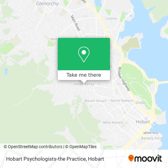 Mapa Hobart Psychologists-the Practice