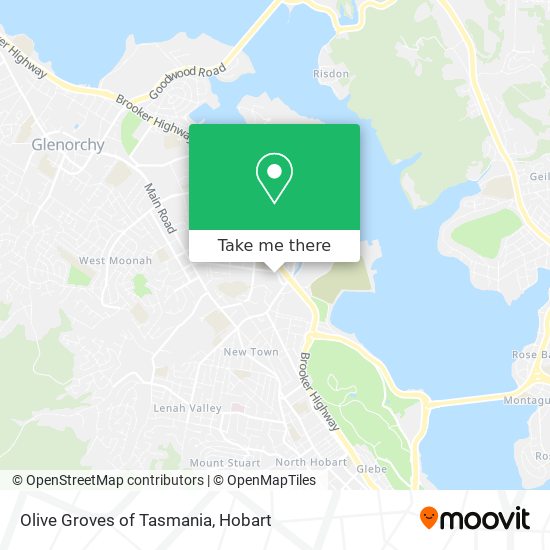 Olive Groves of Tasmania map