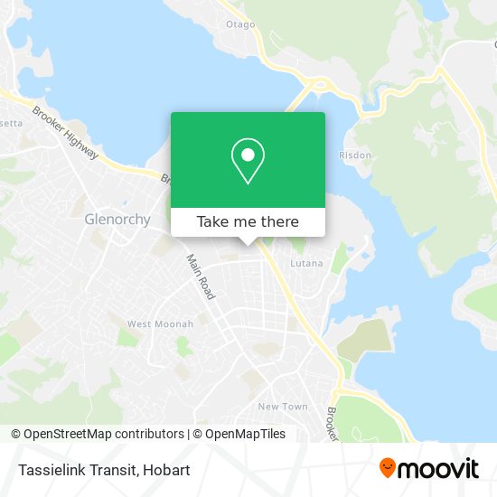 Mapa Tassielink Transit