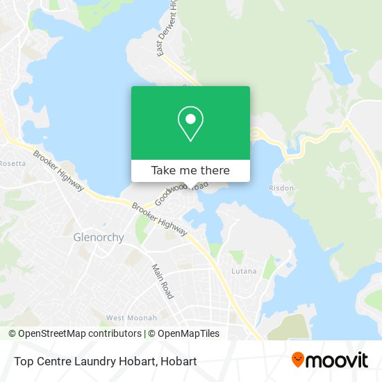 Top Centre Laundry Hobart map