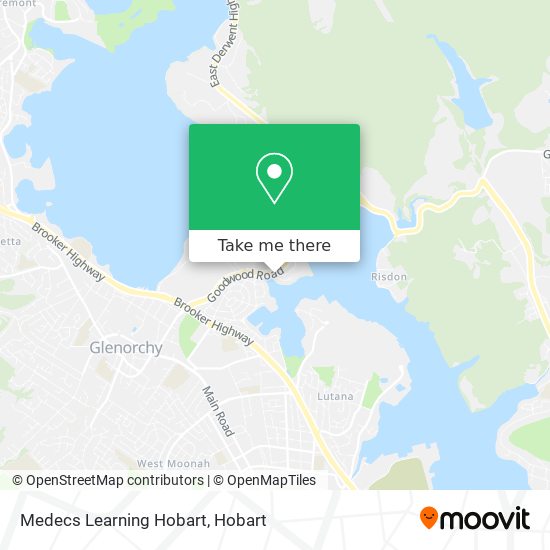 Medecs Learning Hobart map