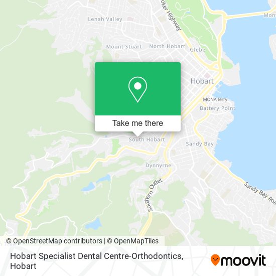 Mapa Hobart Specialist Dental Centre-Orthodontics