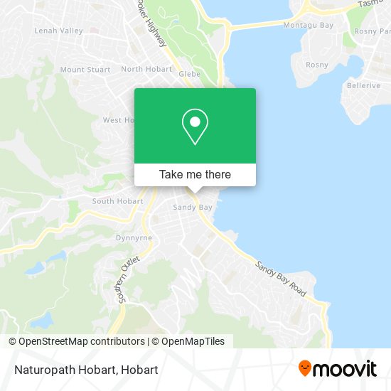 Naturopath Hobart map