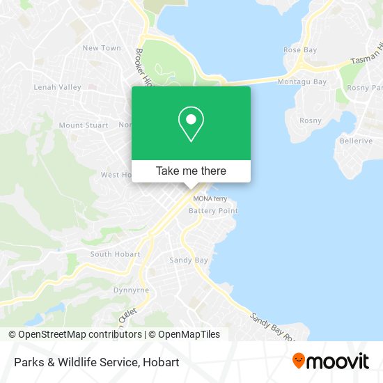 Parks & Wildlife Service map