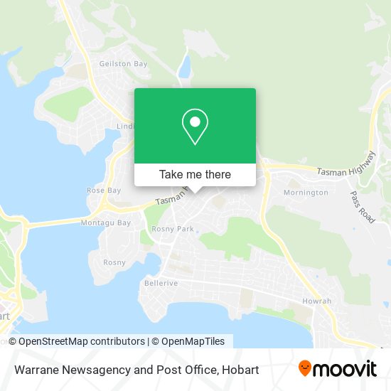Warrane Newsagency and Post Office map