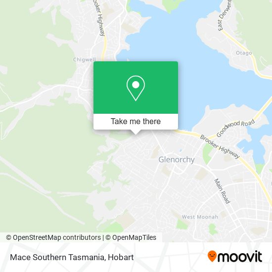 Mace Southern Tasmania map