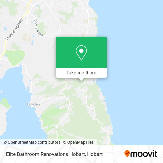 Elite Bathroom Renovations Hobart map